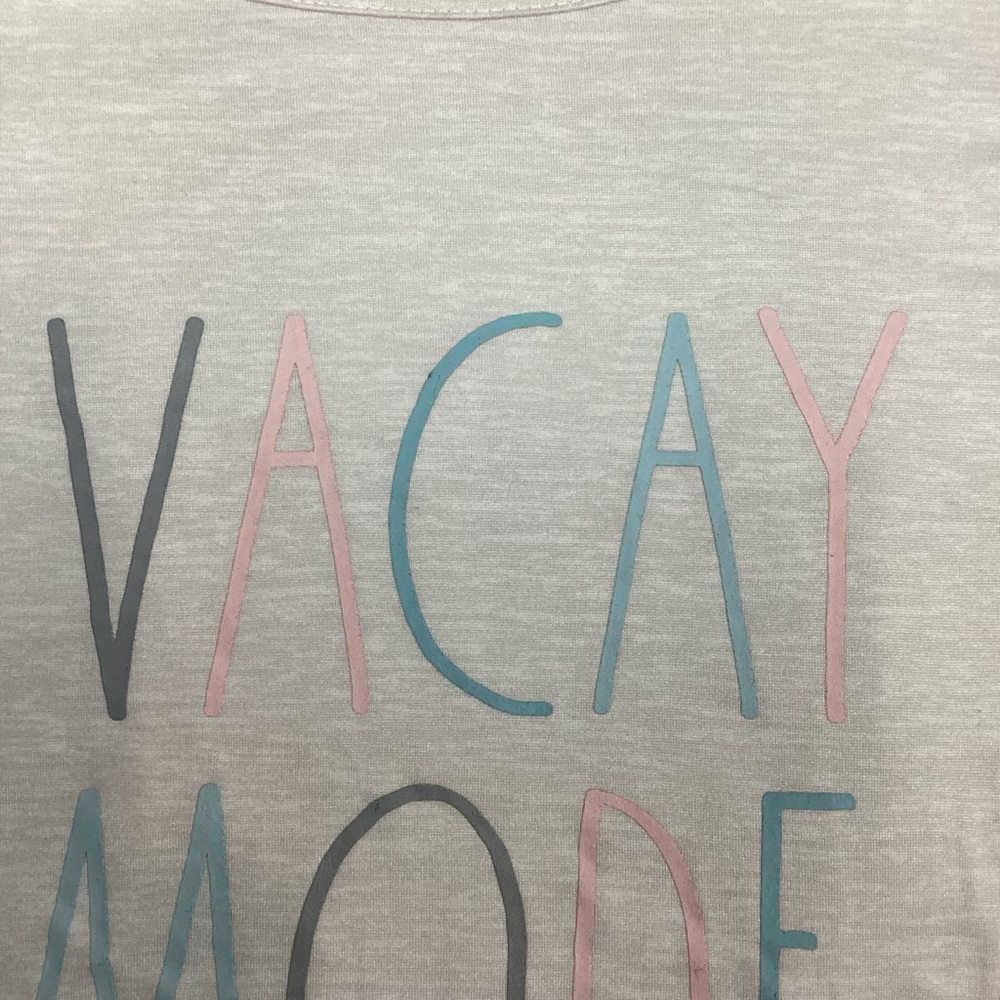 Rae Dunn Short Sleeve PJ Pajama Sleep Shirt VACAY MODE New! - Picture 7 of 10